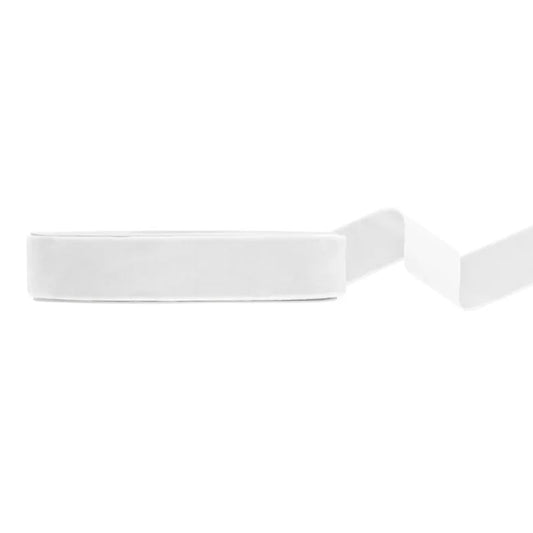 1 Ballonband - Velour - Weiß - 25mm