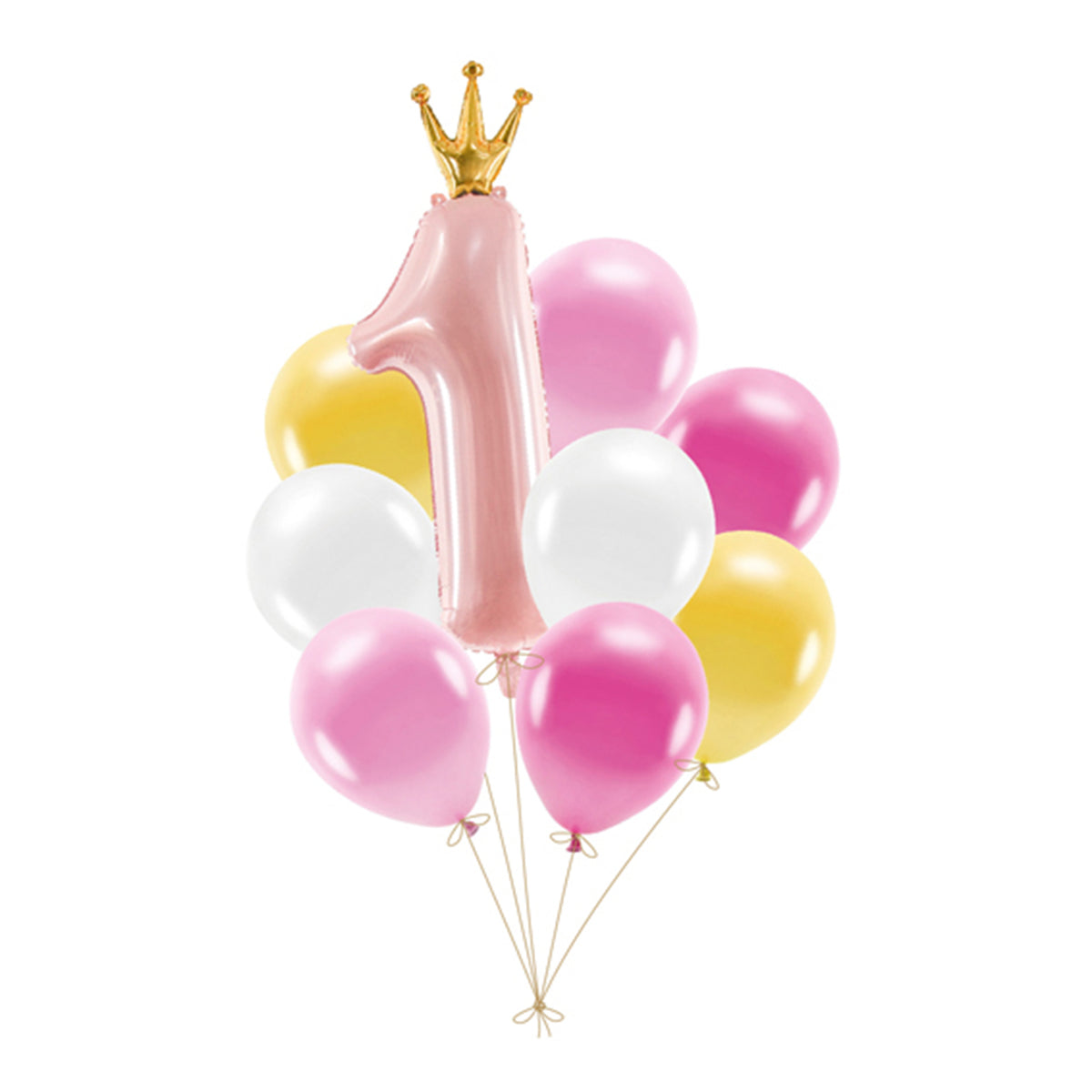 1 Ballonset - First Birthday, pink
