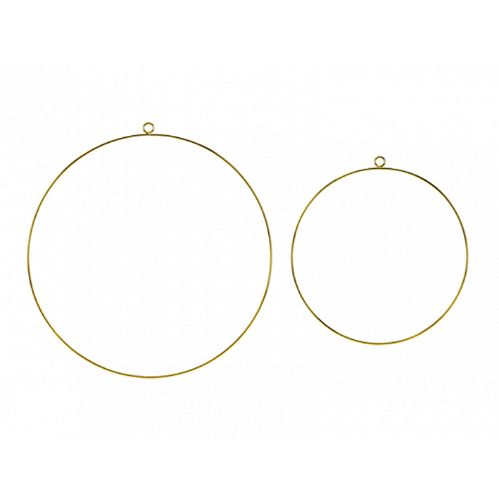 1 Dekoset - Hanging - Mixed Hoops Metal - Gold
