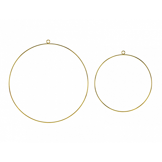 1 Dekoset - Hanging - Mixed Hoops Metal - Gold