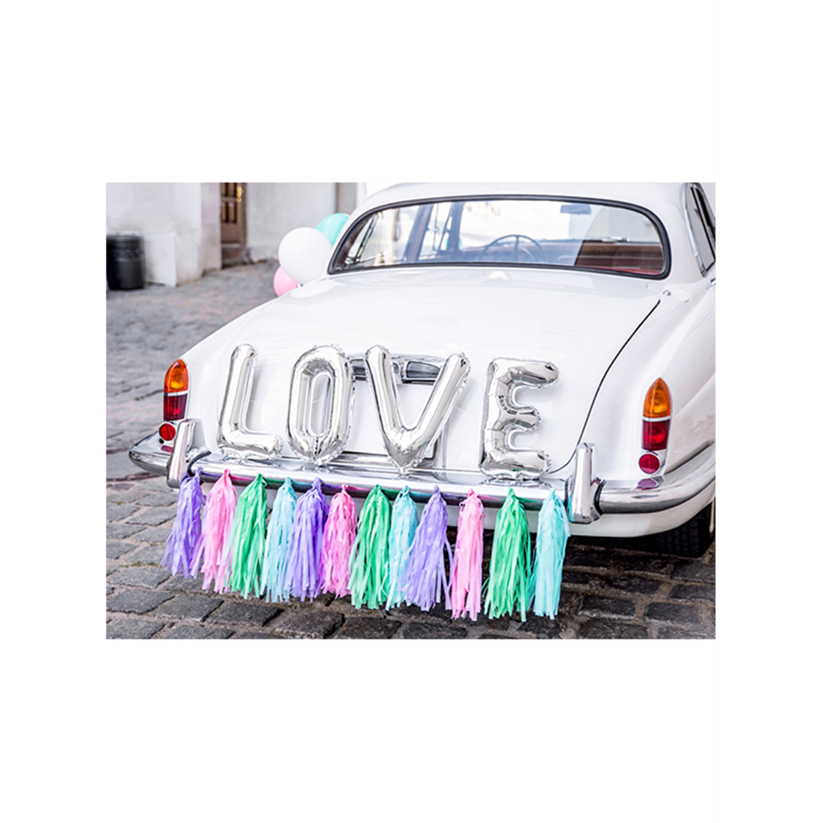 1 Autodekoration Set - Love - Silber