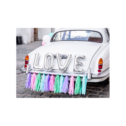 1 Autodekoration Set - Love - Silber