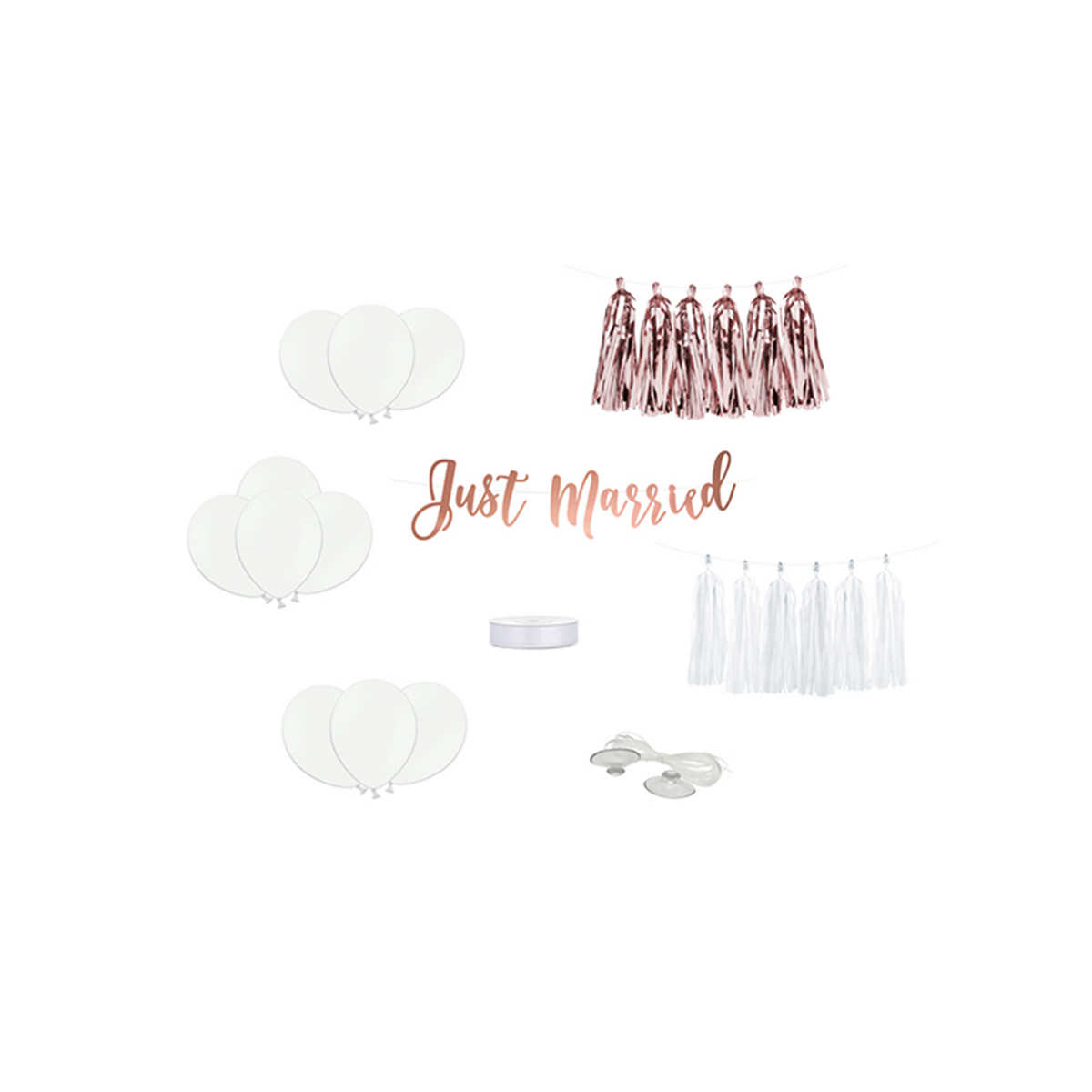 1 Autodekoration Set - Just Married