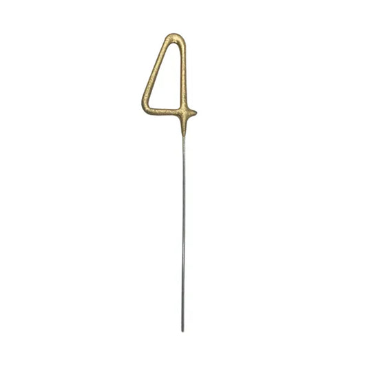 1 Wunderkerze - Zahl 4 - Gold