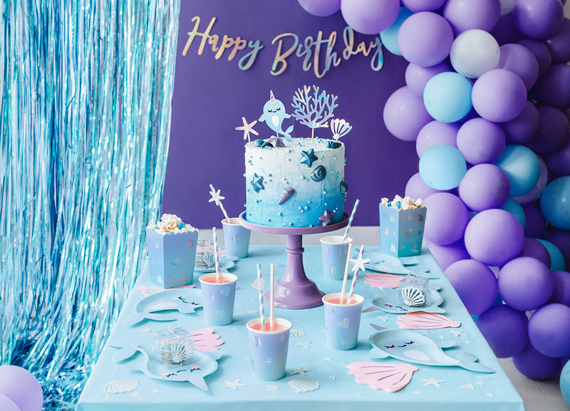 1 Glittervorhang - 2,5m - Hellblau