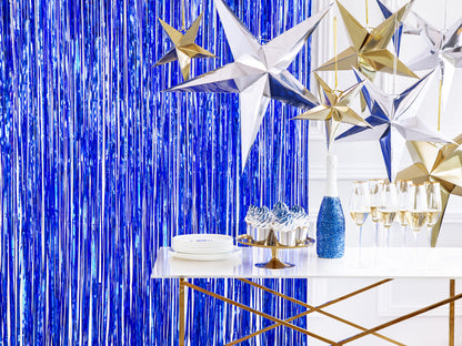 1 Glittervorhang - 2,5m - Blau