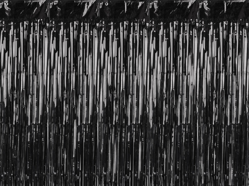 1 Glittervorhang - 2,5m - Schwarz