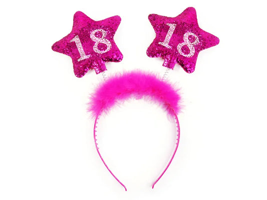 1 Haarreif - 18 mit Sternen - Rosa