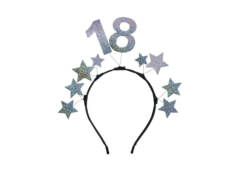 1 Stirnband - 18 mit Sternen - Silver