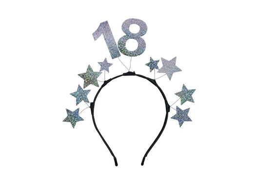 1 Stirnband - 18 mit Sternen - Silver