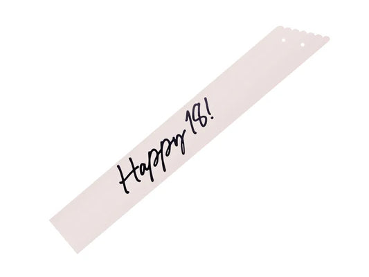 1 Schärpe - Happy 18 - Creme
