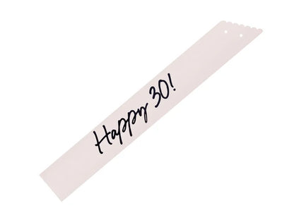 1 Schärpe - Happy 30 - Creme