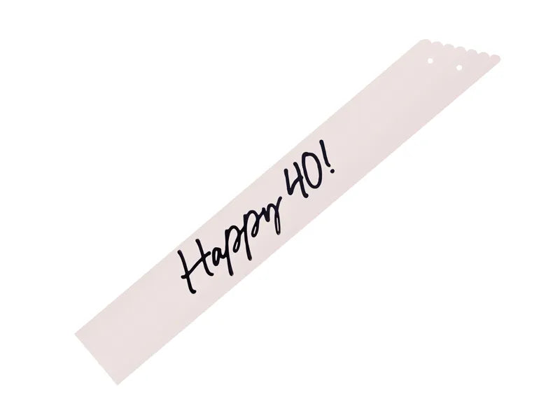 1 Schärpe - Happy 40 - Creme