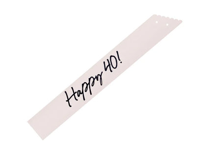 1 Schärpe - Happy 40 - Creme