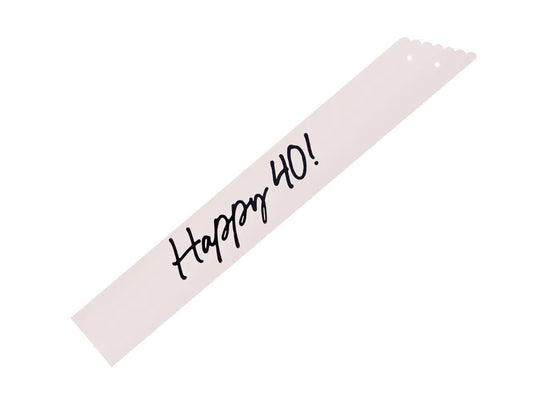 1 Schärpe - Happy 40 - Creme