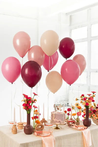 10 Luftballons - Ø 27cm & 30cm - Rosegold & Pastel Pink